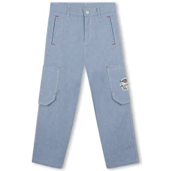 Hot KENZO KIDS Pantalon en coton avec poches CHAMBRAY