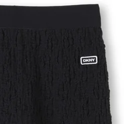 Sale DKNY Pantalon large effet gaufré BLACK