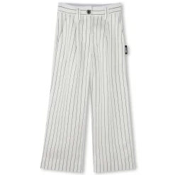 Hot DKNY Pantalon rayé large BLANC NOIR
