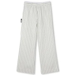 Hot DKNY Pantalon rayé large BLANC NOIR