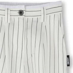 Hot DKNY Pantalon rayé large BLANC NOIR