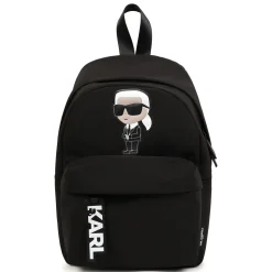Outlet KARL LAGERFELD KIDS Petit sac à dos avec badge BLACK