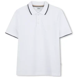 Sale BOSS Polo à coupe droite BLANC