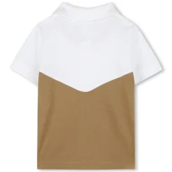 Outlet BOSS Polo à tresses sur les manches BLANC