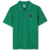 Outlet KENZO KIDS Polo avec badge et broderie LODEN