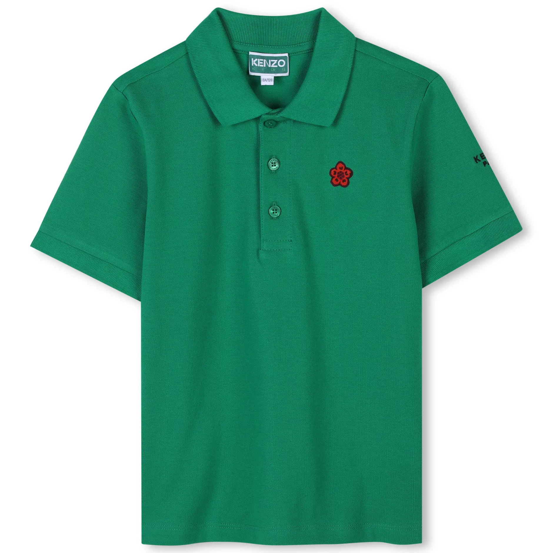 Outlet KENZO KIDS Polo avec badge et broderie LODEN