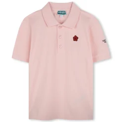 Fashion KENZO KIDS Polo avec badge et broderie ENGLISH ROSE