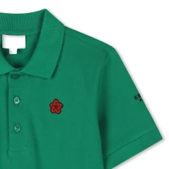 Outlet KENZO KIDS Polo avec badge et broderie LODEN