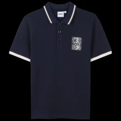 Clearance BOSS Polo avec étiquette poitrine BLEU CARGO