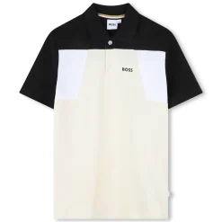 Online BOSS Polo blocs de couleurs VANILLE