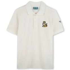 New KENZO KIDS Polo manches courtes coton OFFWHITE
