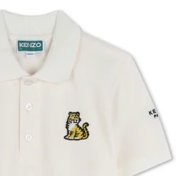 New KENZO KIDS Polo manches courtes coton OFFWHITE
