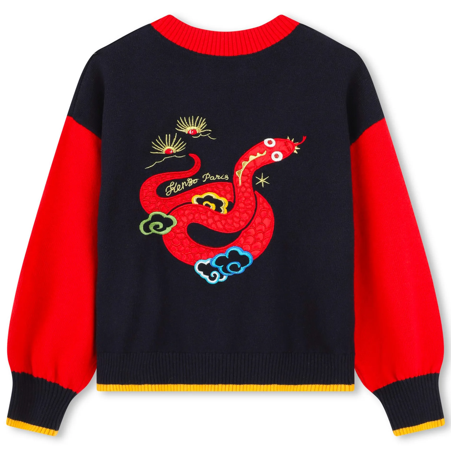 Best KENZO KIDS Pull en tricot avec broderies BLEU DE CHINE