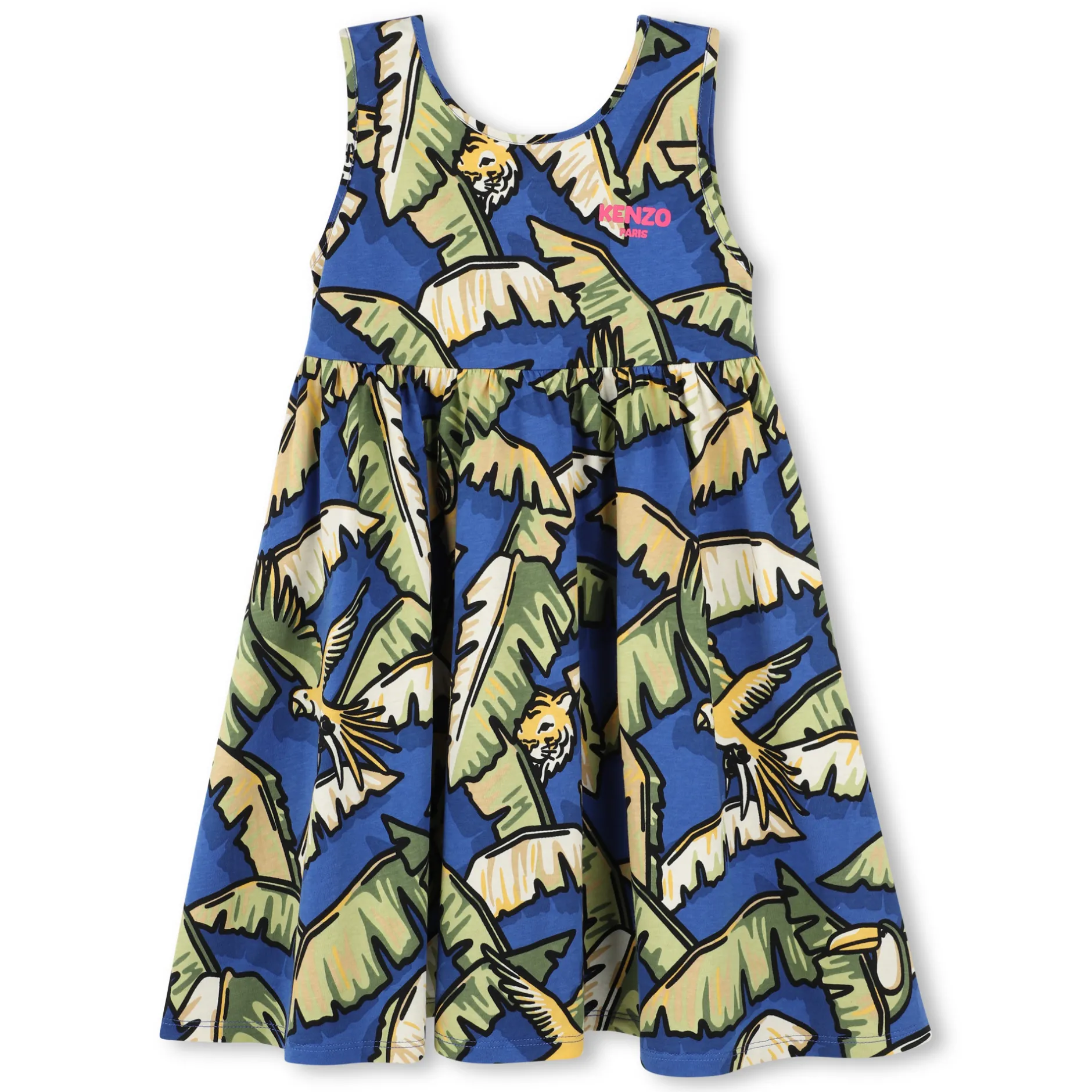 Discount KENZO KIDS Robe à bretelles en coton WAVE BLUE