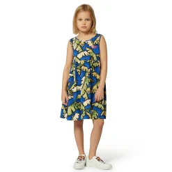 Discount KENZO KIDS Robe à bretelles en coton WAVE BLUE