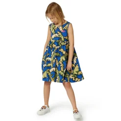 Discount KENZO KIDS Robe à bretelles en coton WAVE BLUE
