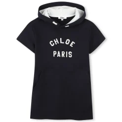 Best CHLOE Robe à capuche en molleton BLEU AMIRAL