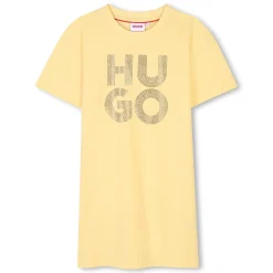 Online HUGO Robe à manches courtes JAUNE POUSSIN