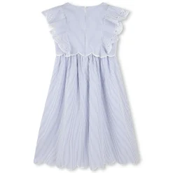 Fashion CHLOE Robe à manches courtes BLANC BLEU