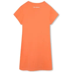 Hot KARL LAGERFELD KIDS Robe à manches courtes brodée POPPY RED