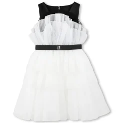 Clearance GIVENCHY Robe à volants avec tresses OFFWHITE