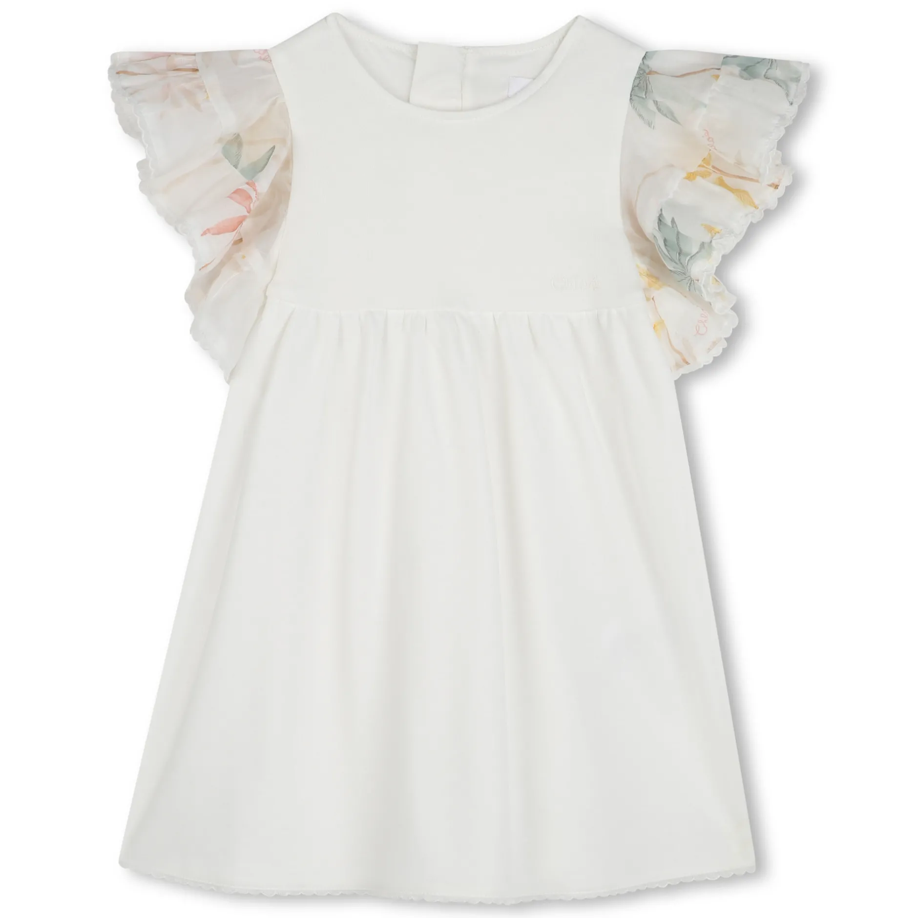 Online CHLOE Robe avec manches volantées OFFWHITE