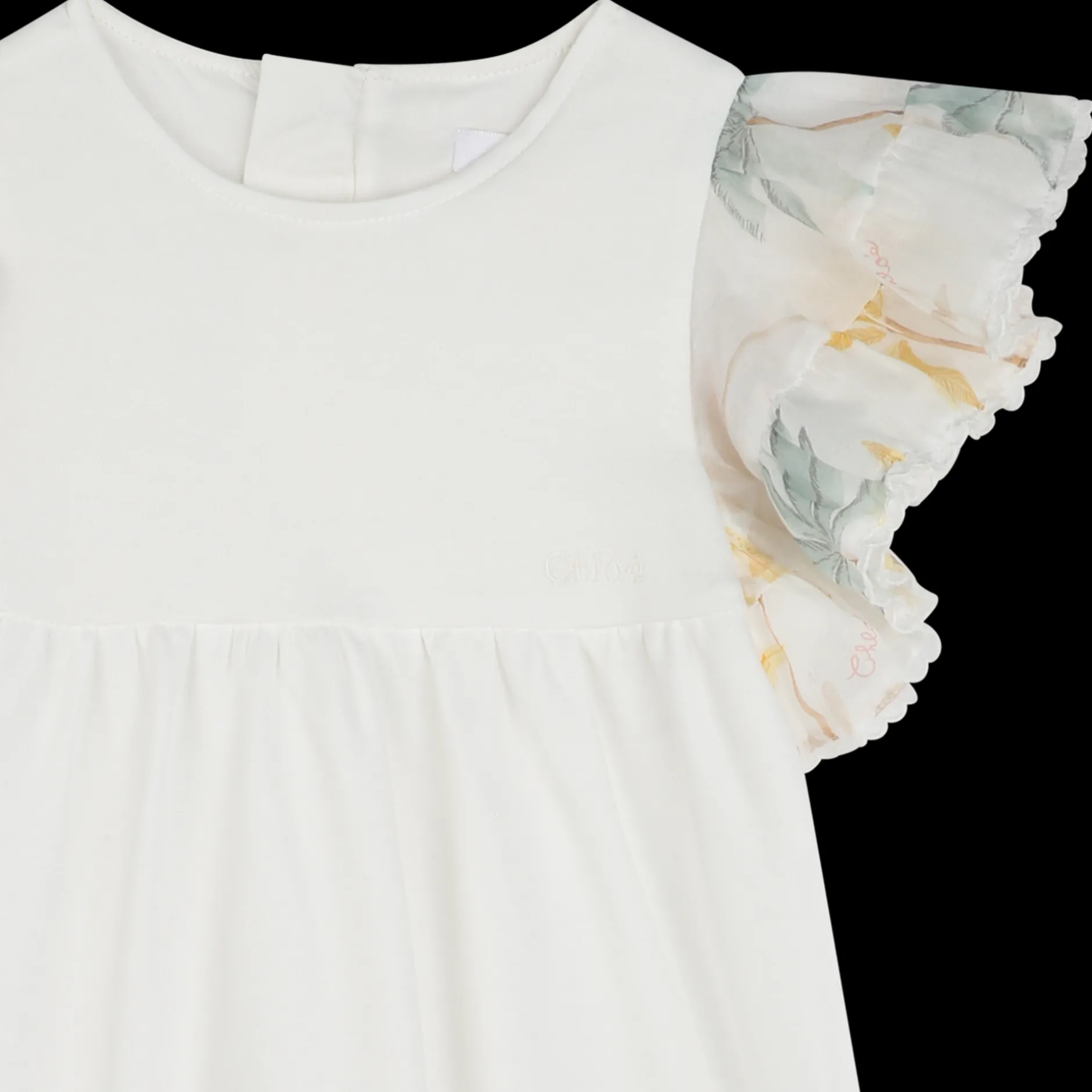 Online CHLOE Robe avec manches volantées OFFWHITE