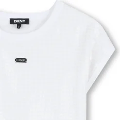 Fashion DKNY Robe avec sequins BLANC