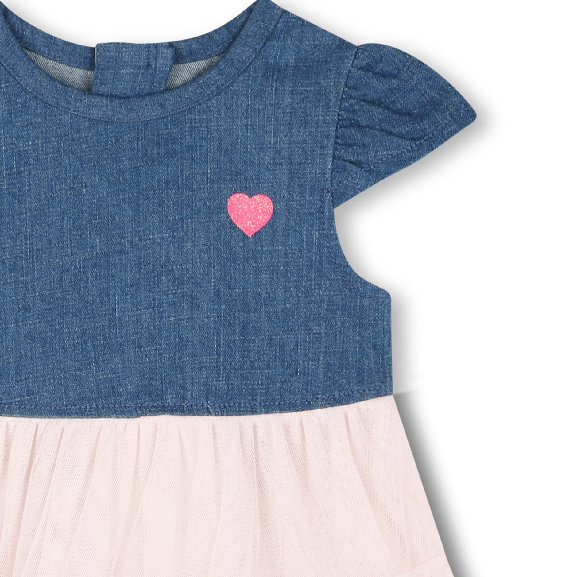 Hot BILLIEBLUSH Robe bimatière avec volants DENIM BLUE