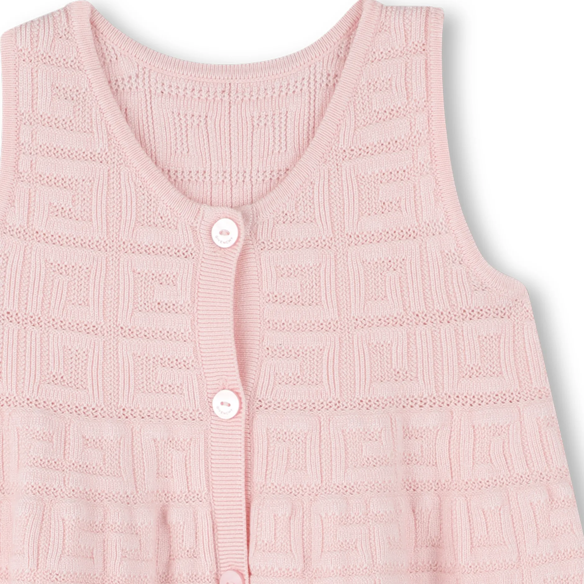 New GIVENCHY Robe boutonnée en tricot MARSHMALLOW