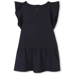 Best CHLOE Robe brodée à volants BLEU AMIRAL