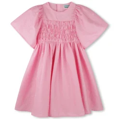 Discount KENZO KIDS Robe brodée en satin de coton ROSE FRIANDISE