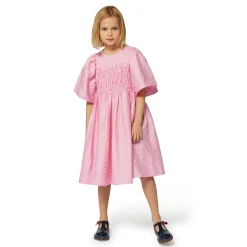 Discount KENZO KIDS Robe brodée en satin de coton ROSE FRIANDISE