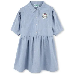 Clearance KENZO KIDS Robe chemise en coton CHAMBRAY
