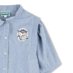 Clearance KENZO KIDS Robe chemise en coton CHAMBRAY