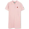 Outlet KENZO KIDS Robe col polo avec badge ENGLISH ROSE