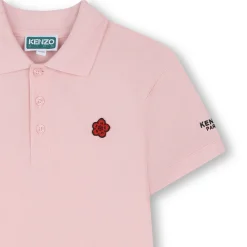 Outlet KENZO KIDS Robe col polo avec badge ENGLISH ROSE
