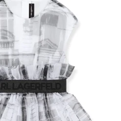 Fashion KARL LAGERFELD KIDS Robe de cérémonie BLANC NOIR