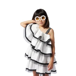 Clearance MARC JACOBS Robe de cérémonie à volants OFFWHITE
