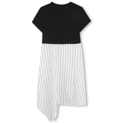 Discount DKNY Robe de cérémonie bimatière BLANC NOIR