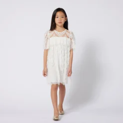Sale CHLOE Robe de cérémonie effet cape OFFWHITE