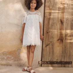 Sale CHLOE Robe de cérémonie effet cape OFFWHITE