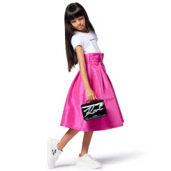 Discount KARL LAGERFELD KIDS Robe de cérémonie en taffetas ROSE BLANC