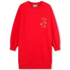 Outlet KENZO KIDS Robe droite avec broderies PIMENT