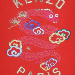 Outlet KENZO KIDS Robe droite avec broderies PIMENT