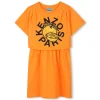 Fashion KENZO KIDS Robe 2-en-1 avec imprimé ORANGE