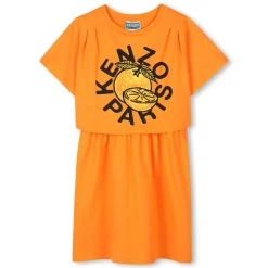 Fashion KENZO KIDS Robe 2-en-1 avec imprimé ORANGE