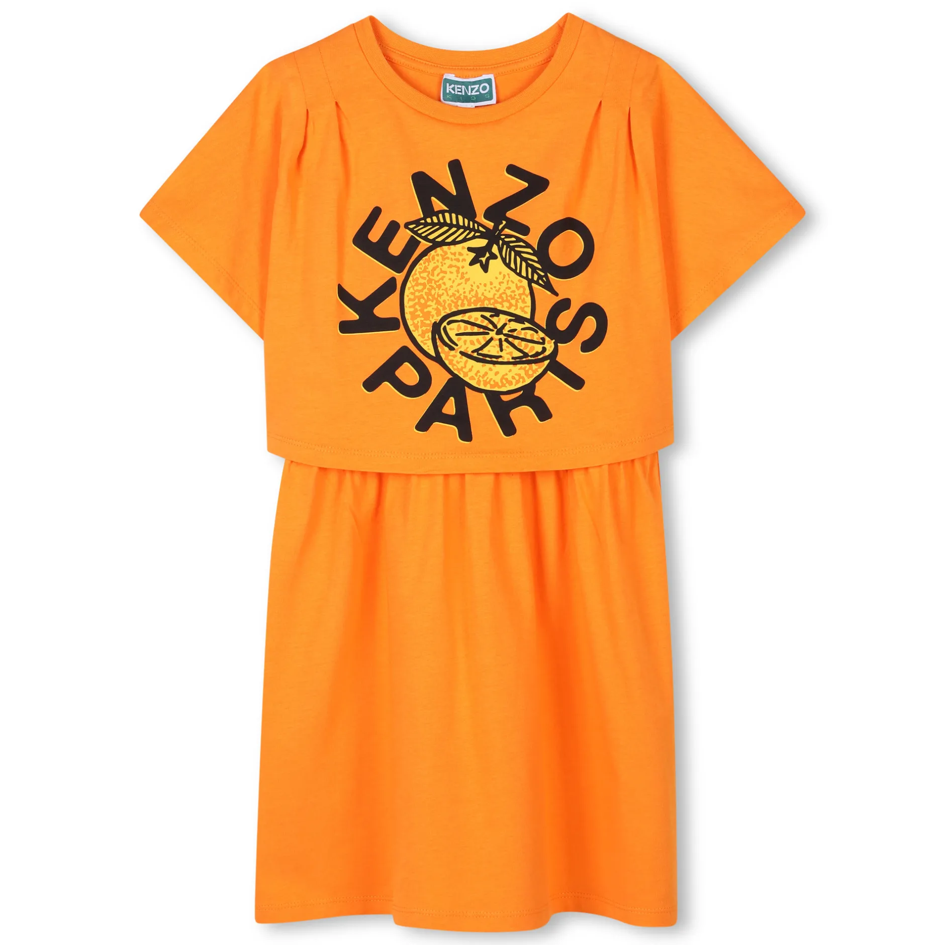 Fashion KENZO KIDS Robe 2-en-1 avec imprimé ORANGE