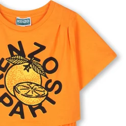Fashion KENZO KIDS Robe 2-en-1 avec imprimé ORANGE