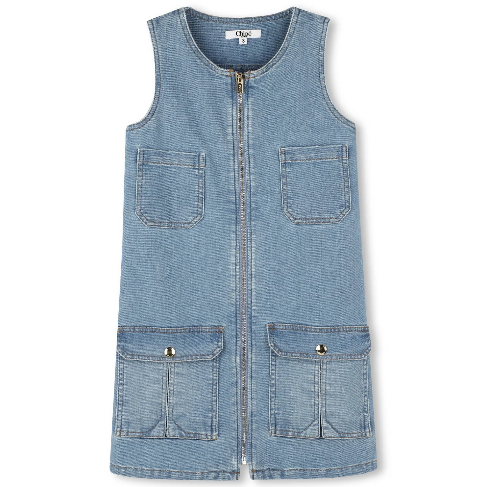 Hot CHLOE Robe en jean sans manches BLEACH